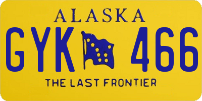 AK license plate GYK466