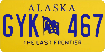 AK license plate GYK467
