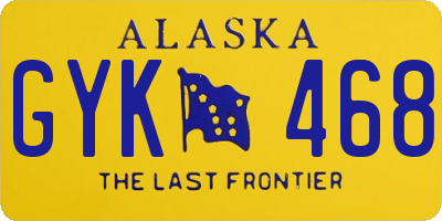 AK license plate GYK468