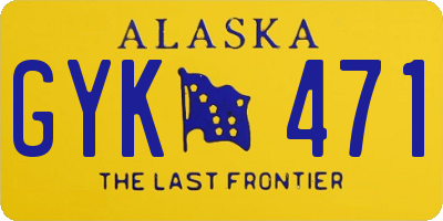 AK license plate GYK471
