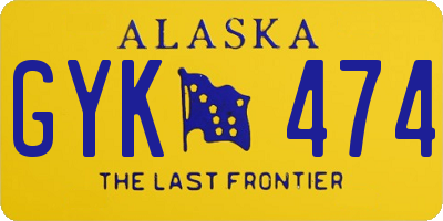 AK license plate GYK474