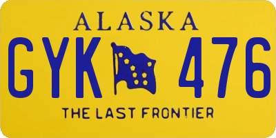 AK license plate GYK476