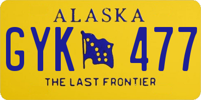 AK license plate GYK477