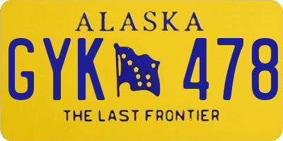 AK license plate GYK478