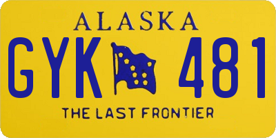AK license plate GYK481