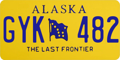 AK license plate GYK482