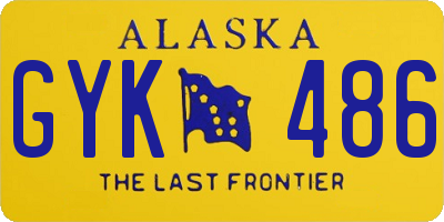 AK license plate GYK486