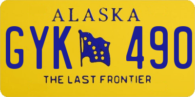 AK license plate GYK490