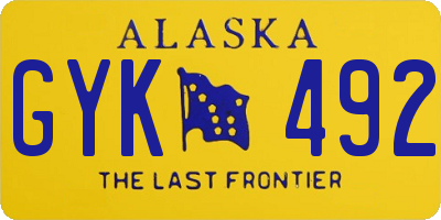 AK license plate GYK492