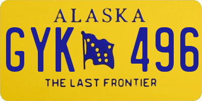 AK license plate GYK496