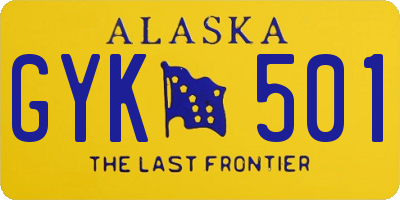 AK license plate GYK501