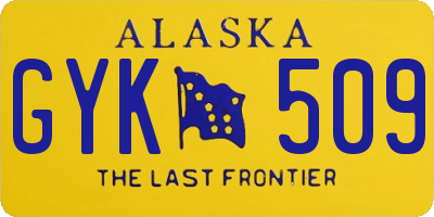 AK license plate GYK509