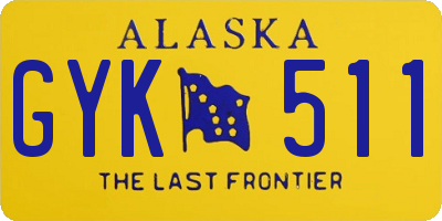 AK license plate GYK511