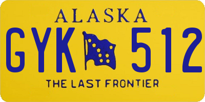 AK license plate GYK512