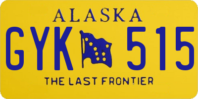 AK license plate GYK515