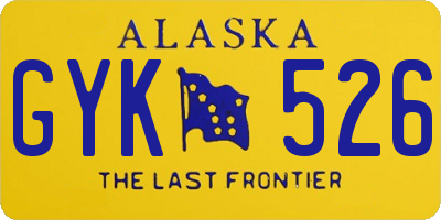 AK license plate GYK526