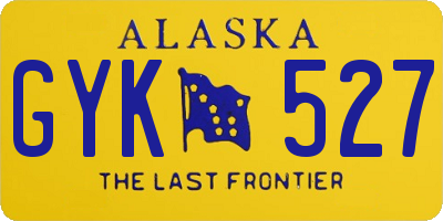 AK license plate GYK527