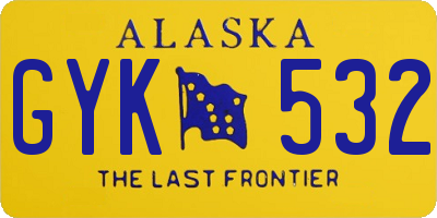AK license plate GYK532