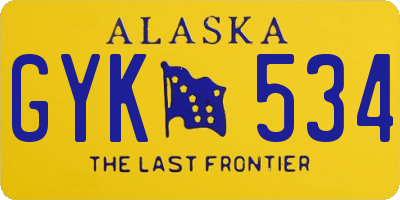 AK license plate GYK534