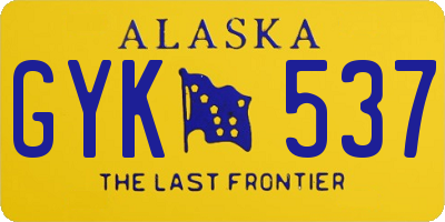 AK license plate GYK537