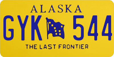 AK license plate GYK544