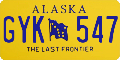 AK license plate GYK547