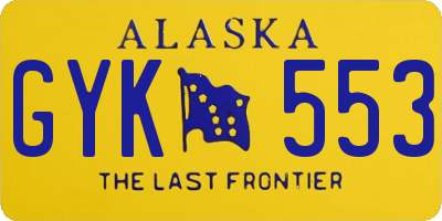 AK license plate GYK553