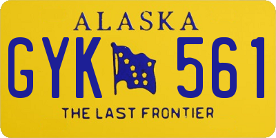 AK license plate GYK561