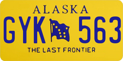 AK license plate GYK563