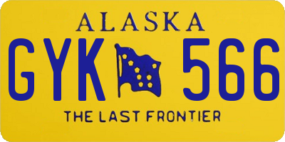AK license plate GYK566