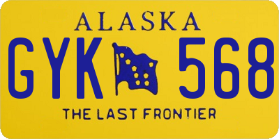 AK license plate GYK568