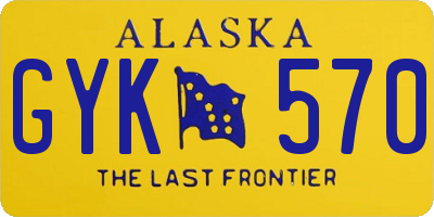AK license plate GYK570