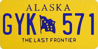 AK license plate GYK571