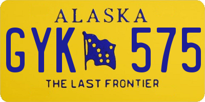 AK license plate GYK575