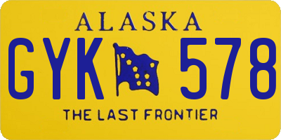 AK license plate GYK578