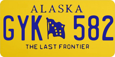AK license plate GYK582