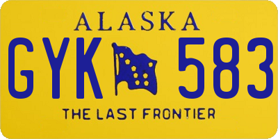 AK license plate GYK583