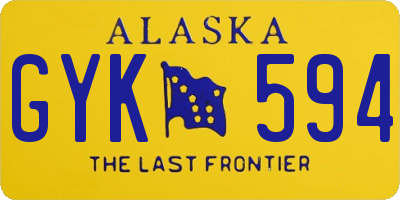 AK license plate GYK594