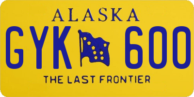 AK license plate GYK600