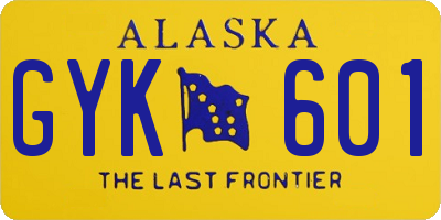 AK license plate GYK601