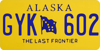 AK license plate GYK602