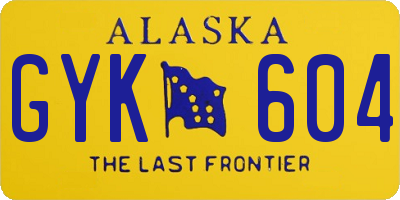 AK license plate GYK604
