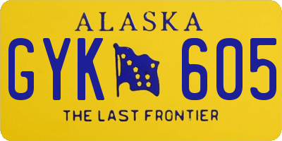AK license plate GYK605