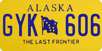 AK license plate GYK606
