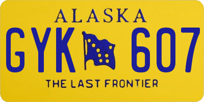 AK license plate GYK607