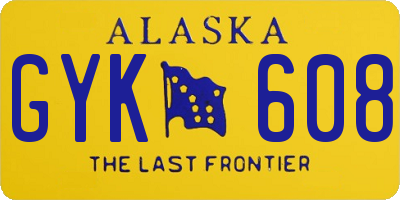AK license plate GYK608