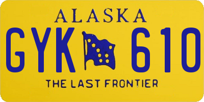 AK license plate GYK610