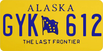 AK license plate GYK612