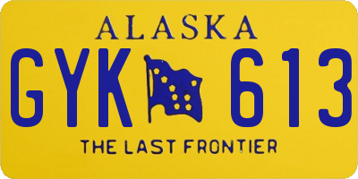 AK license plate GYK613