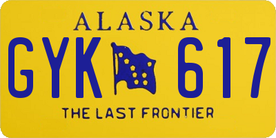 AK license plate GYK617